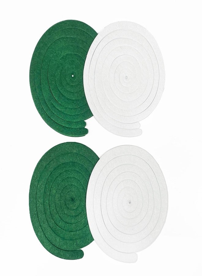 pinkblume 36 Pcs Green White Hanging Swirl Decorations Felt Swirl Streamer Spiral Ceiling Garland for Birthday Graduation Wedding Retirement Baby Shower Spring Summer Christmas Masters Golf Party Decor Supplies - Image 3
